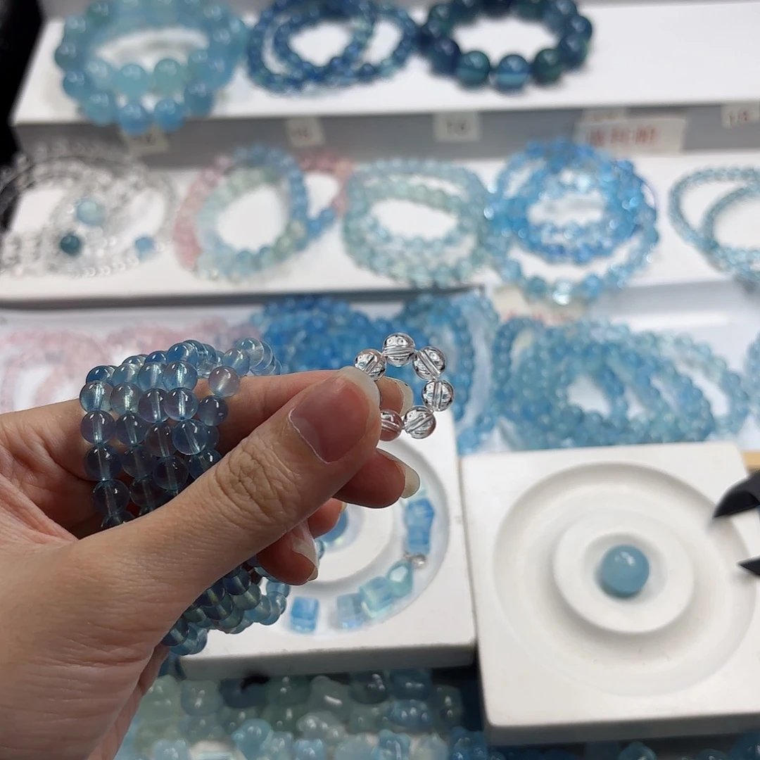 水晶手串未镶嵌白水晶跑环