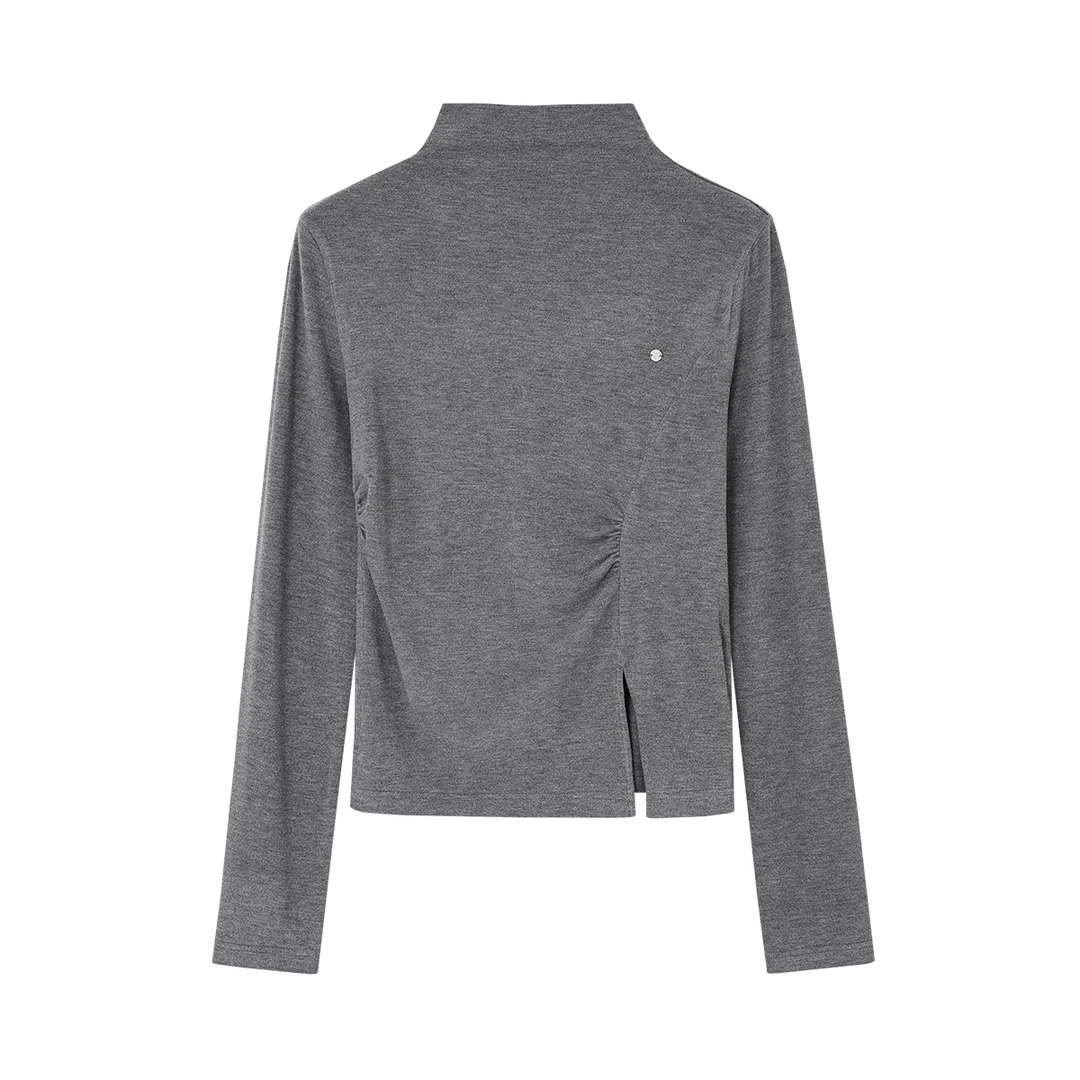 【粉丝专属】朗文斯汀纯色不规则气质上衣DZMT4511C09558