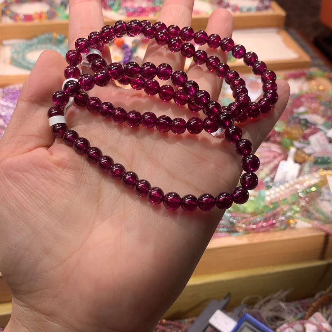 石榴石手串未镶嵌多样性发其一