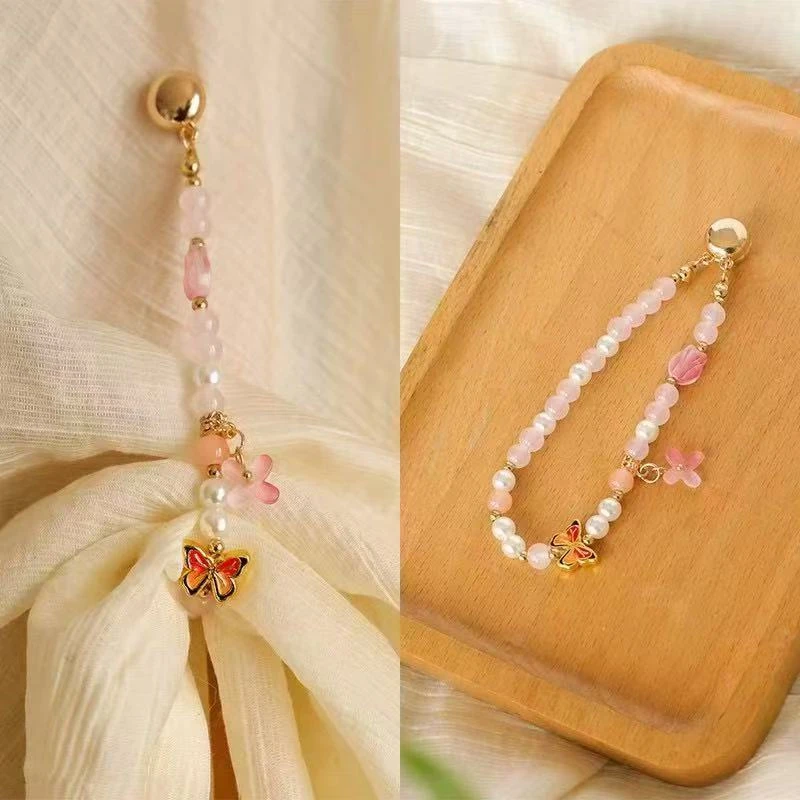 春夏汉服袖子磁吸扣袖扣日常出行裤脚固定挽袖子神器链条扣配饰品