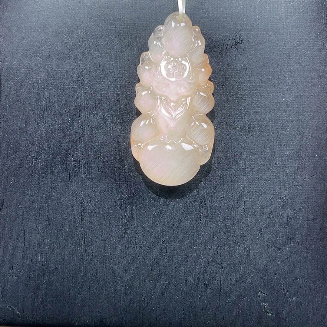 章***姐水晶珠宝半成品未镶嵌兔毛九尾吊坠