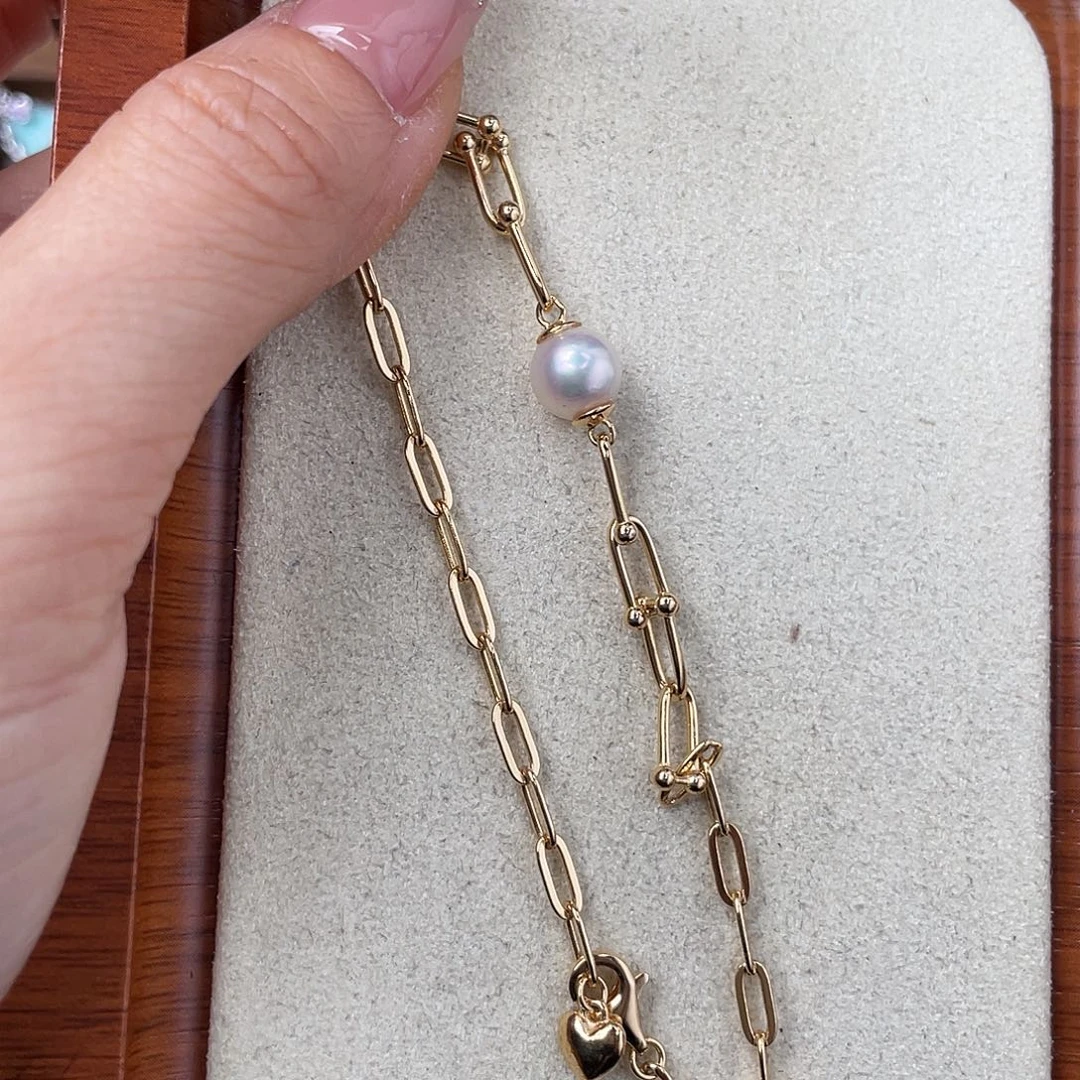 手绳海水珍珠银S925镶嵌