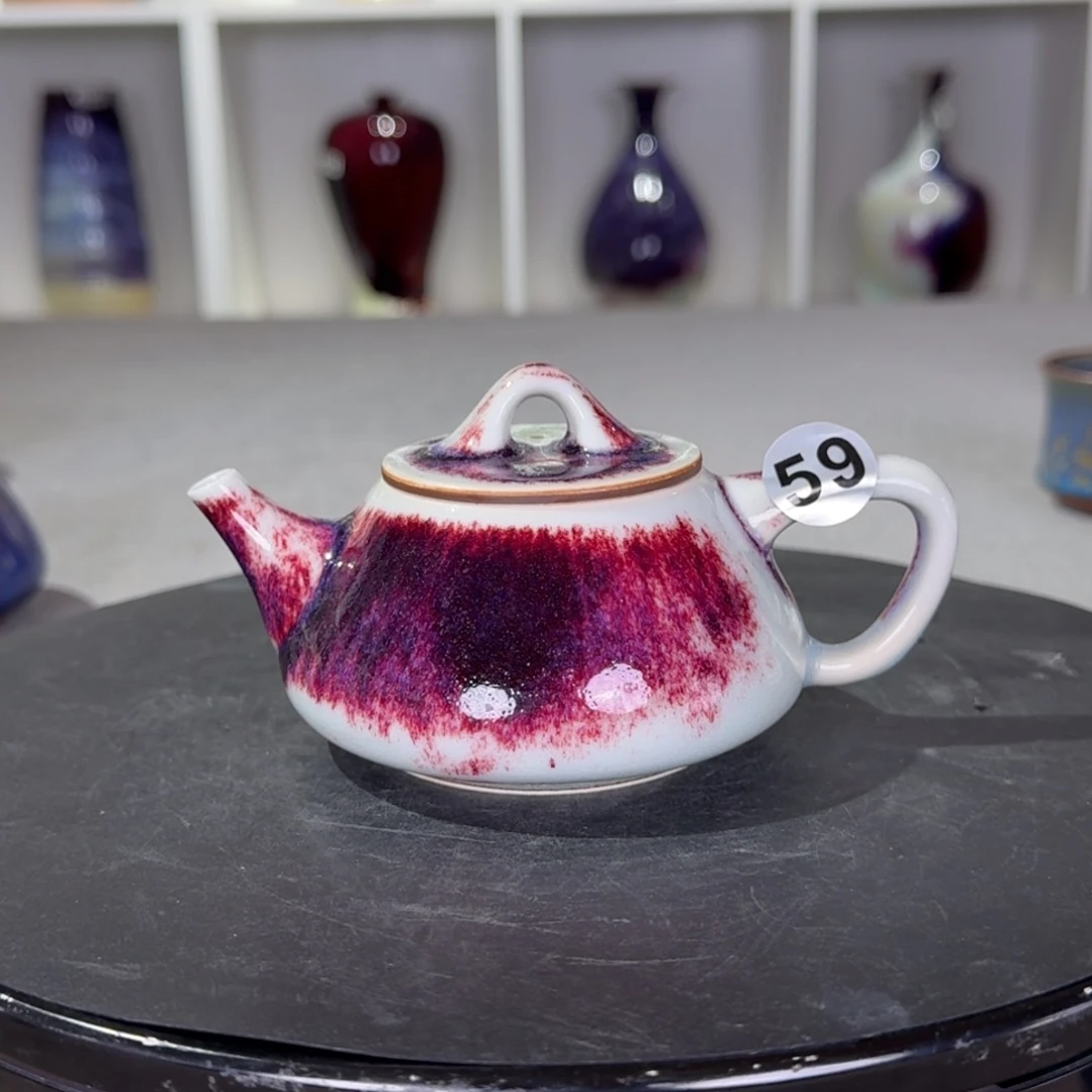 摆件陶精品福利钧窑茶壶玉石釉