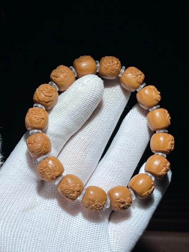 天师钟馗猴头核桃雕刻男女同款手串