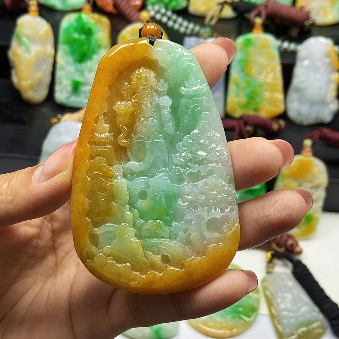 翡翠未镶嵌颈饰天然翡翠A货