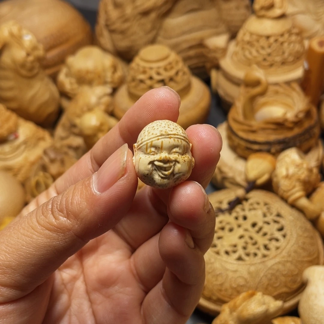 竹好玩的竹雕地主头