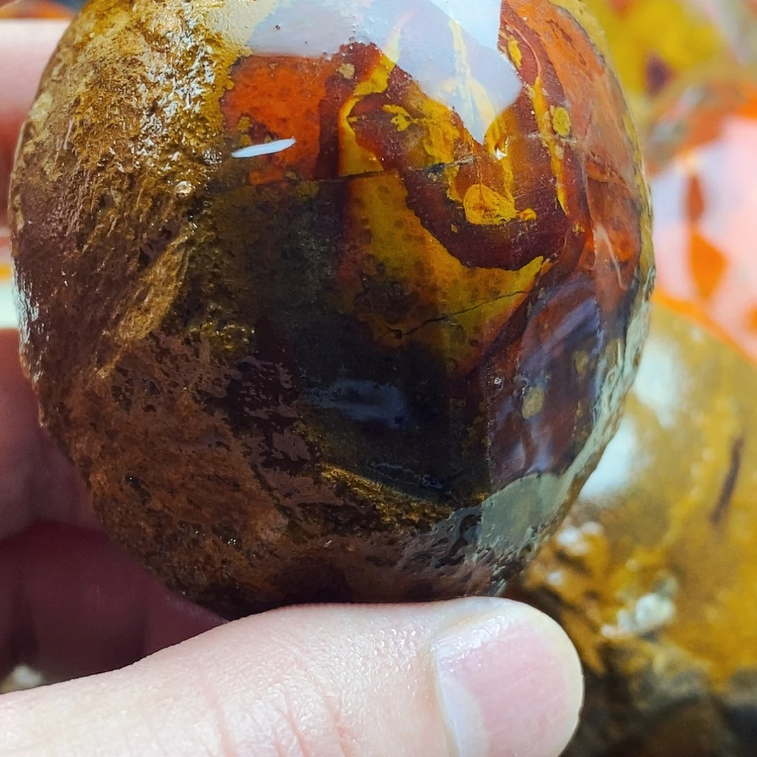 农***拳定制玛瑙未镶嵌战国红