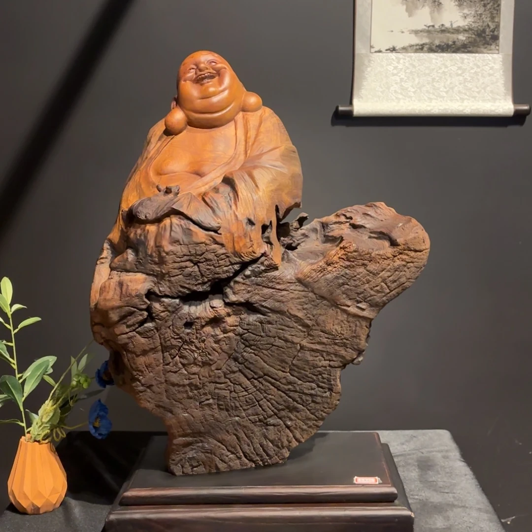 融***驼香樟木笑口常开弥勒