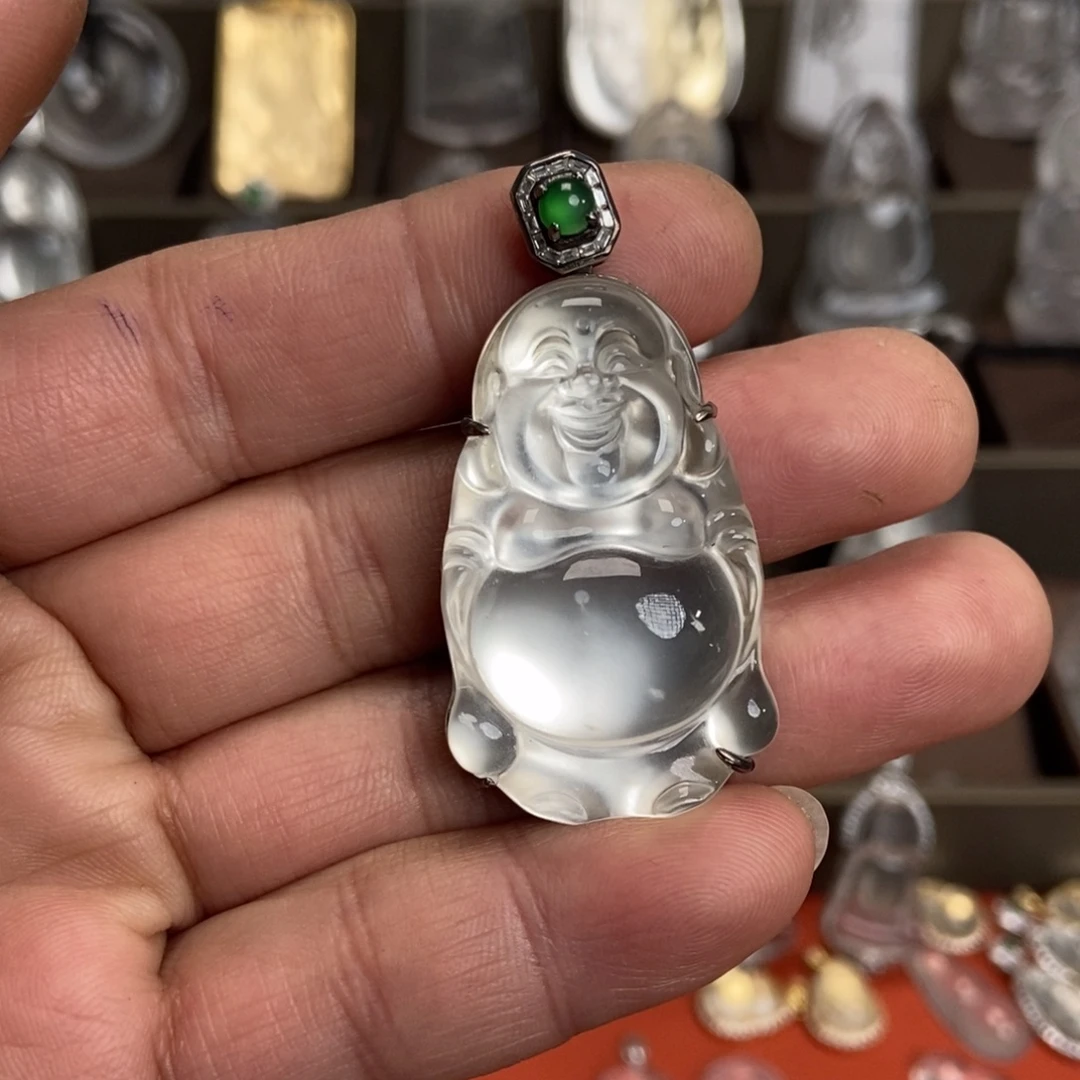 浩***瑜石英质玉银S925镶嵌颈饰