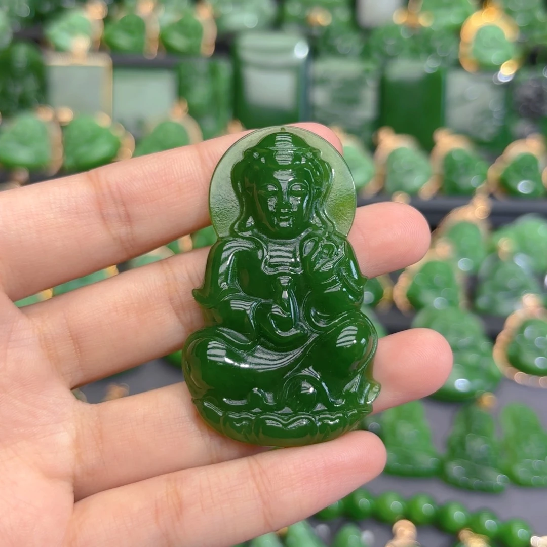 颈饰未镶嵌和田玉（碧玉）编绳