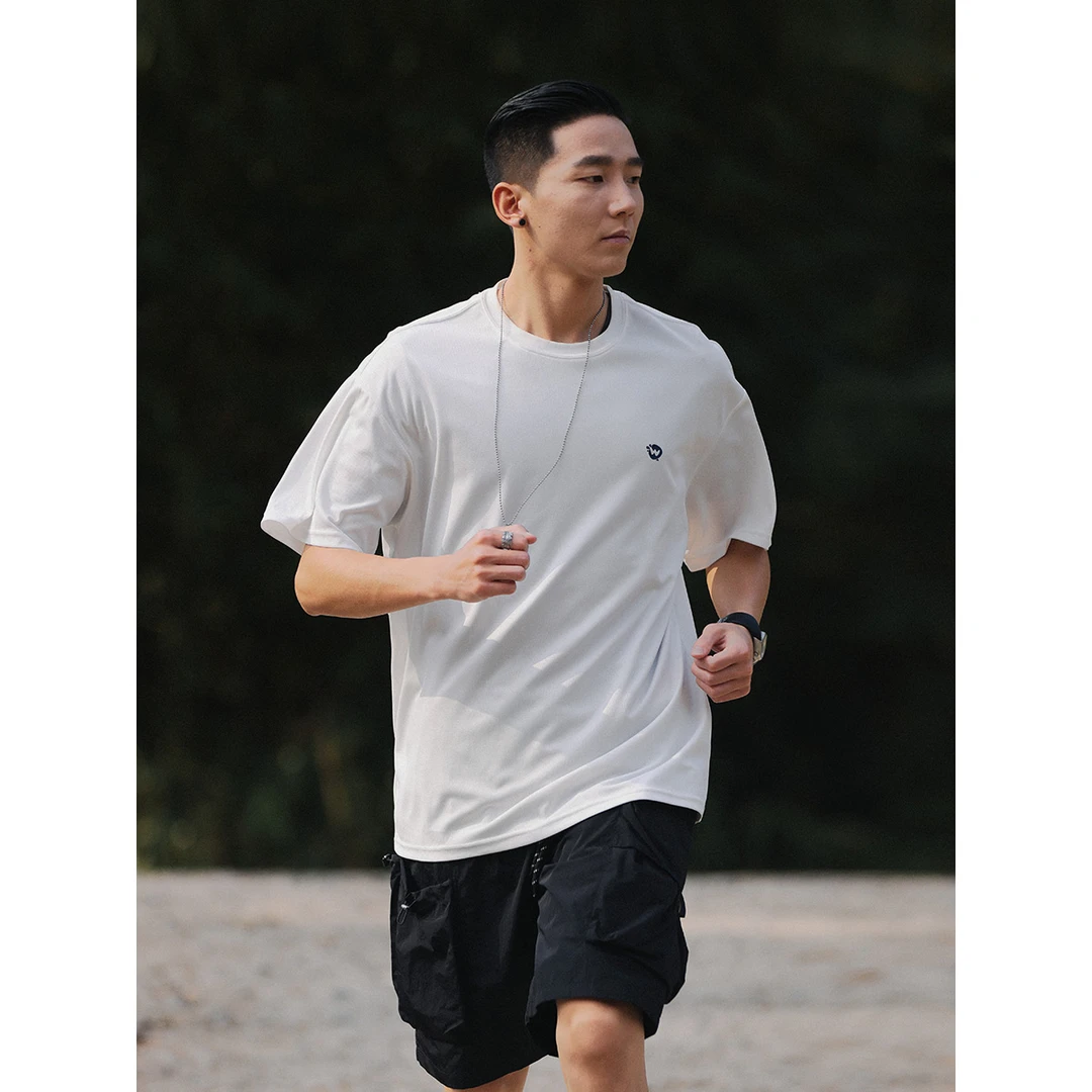 【短袖/长袖可选】春夏季训练运动t 休闲圆领网眼透气T恤 纯色短袖