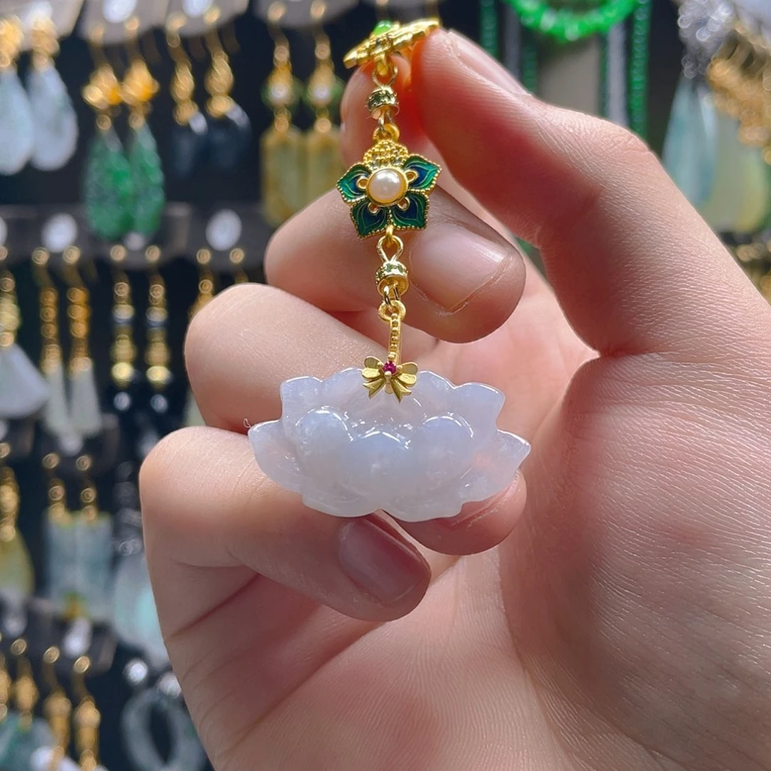 翡翠未镶嵌耳饰翡翠