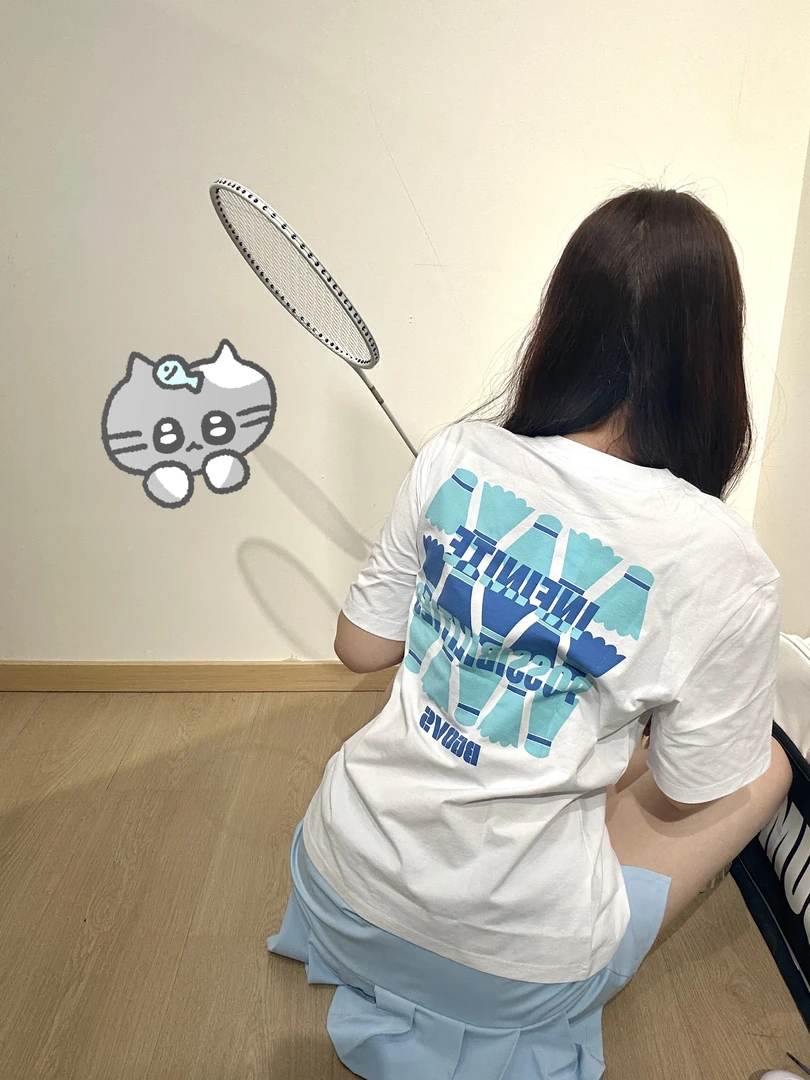 2025韩国新品BGOVS羽毛球服网球男女速干吸汗暴汗科技T恤短袖情侣