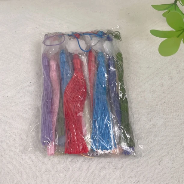 A009-莲花流苏混装彩色DIY编织25条
