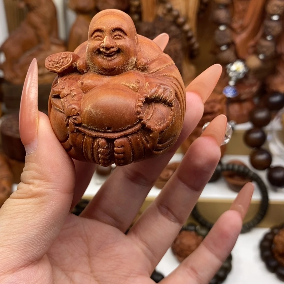 恋***哥手串/手链檀香木迈索尔老山檀香弥勒佛奶香