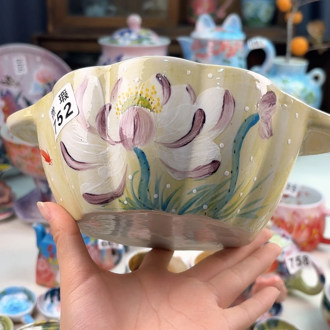 景德镇手绘高温釉下彩陶瓷茶具