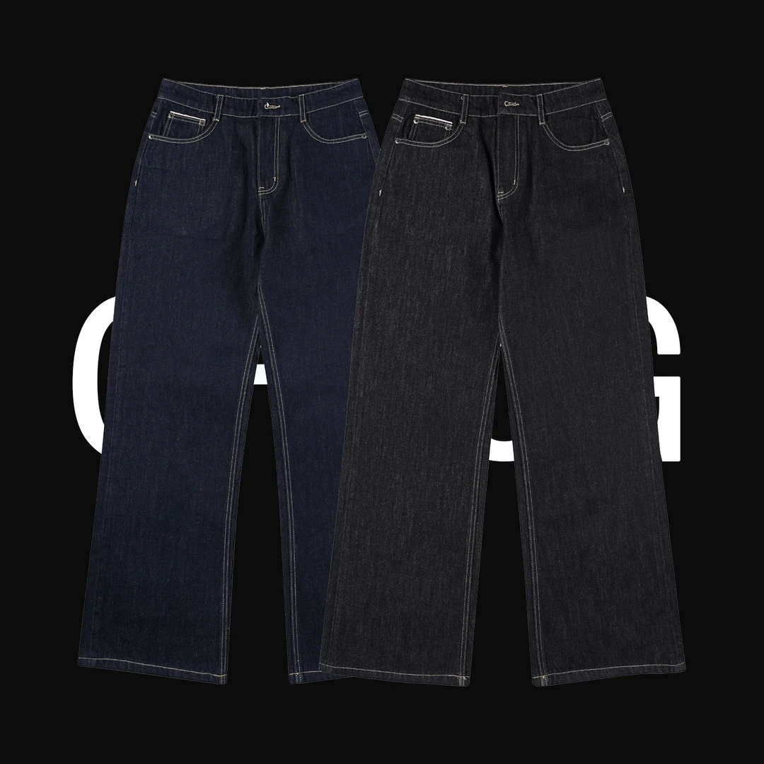 2025新款原牛直筒牛仔裤男士宽松时尚复古百搭美式休闲裤中腰时尚