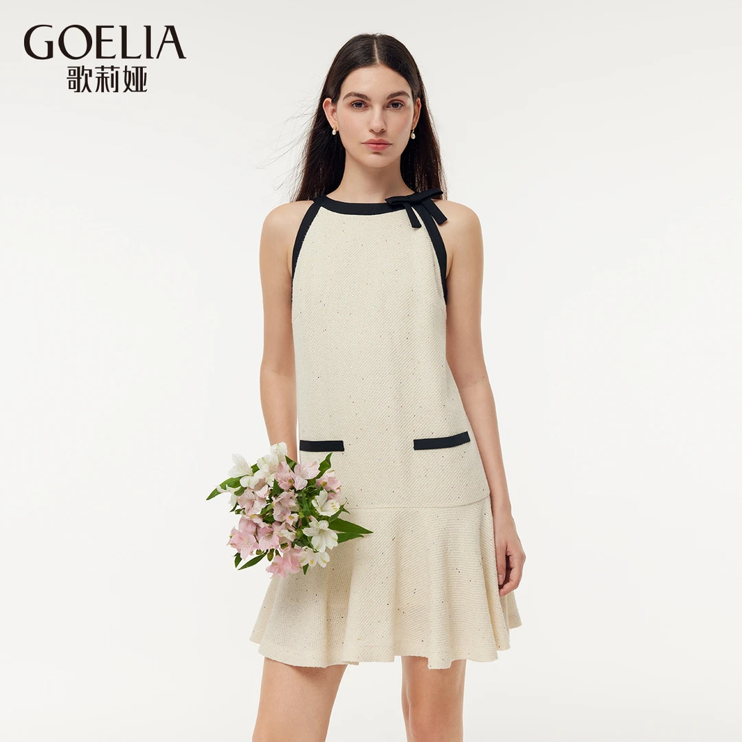 【商场同款新品】歌莉娅夏季小香风连衣裙欧若假日风1E4R4K460