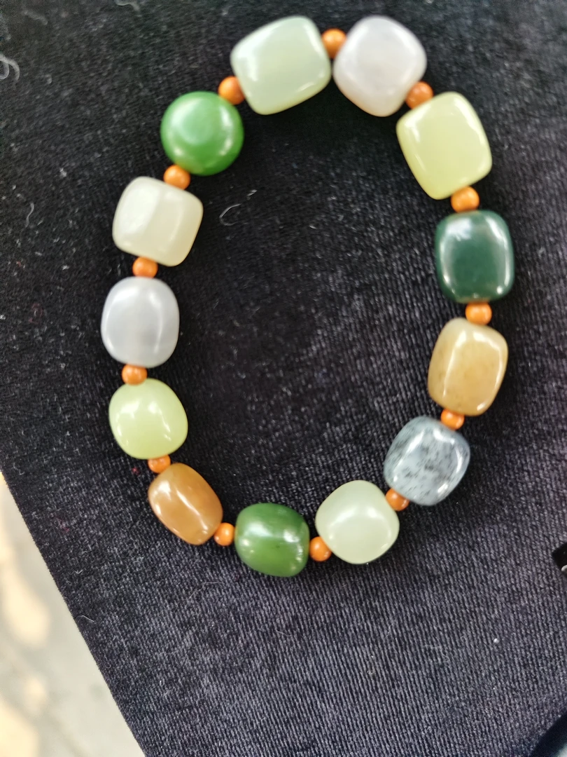 天然和田玉多宝手串