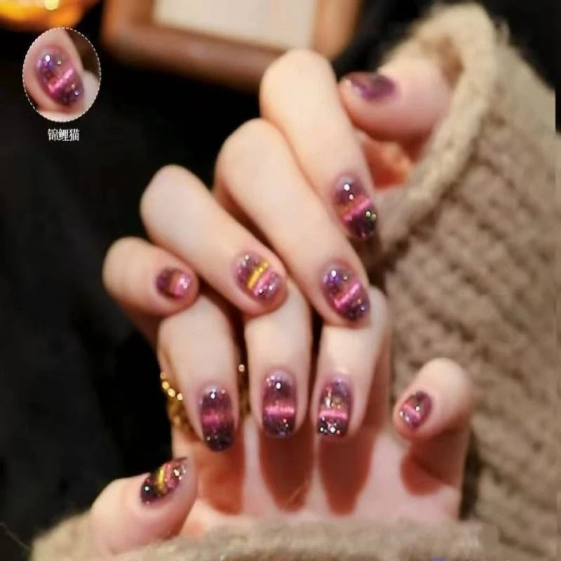 2025年新款网红美甲懒人猫眼甲油胶五合一猫眼胶显白锦鲤猫眼胶