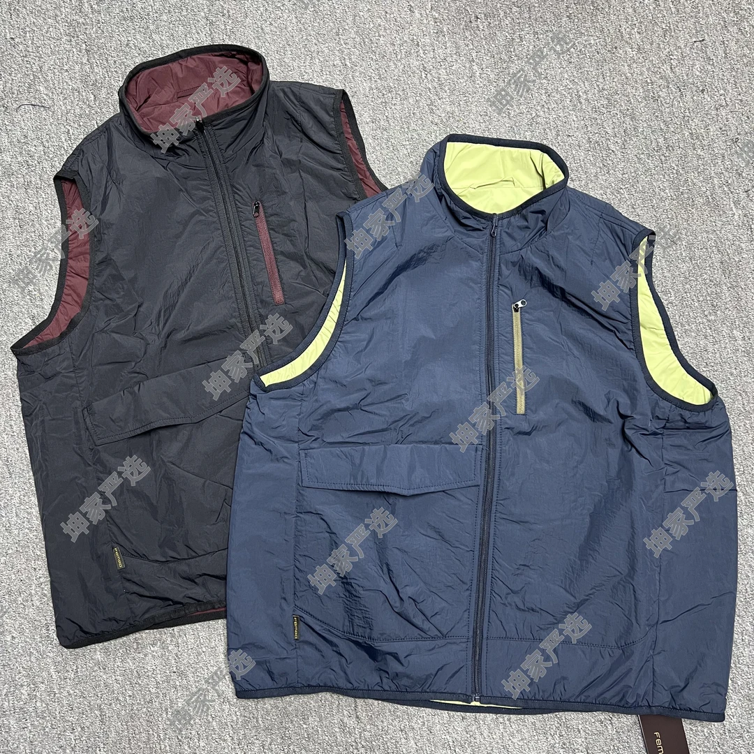 坤家严选-菲玛掂251950立领厚款羊绒里料马夹保暖两面穿遮肉减龄