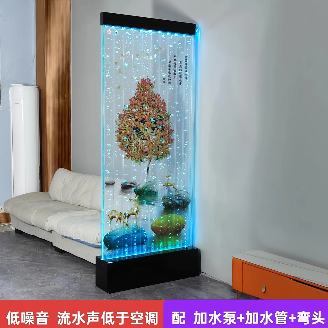 【时来运转 6】低噪音升级，水幕玄关隔断流水屏风隔断玄关时尚玄关