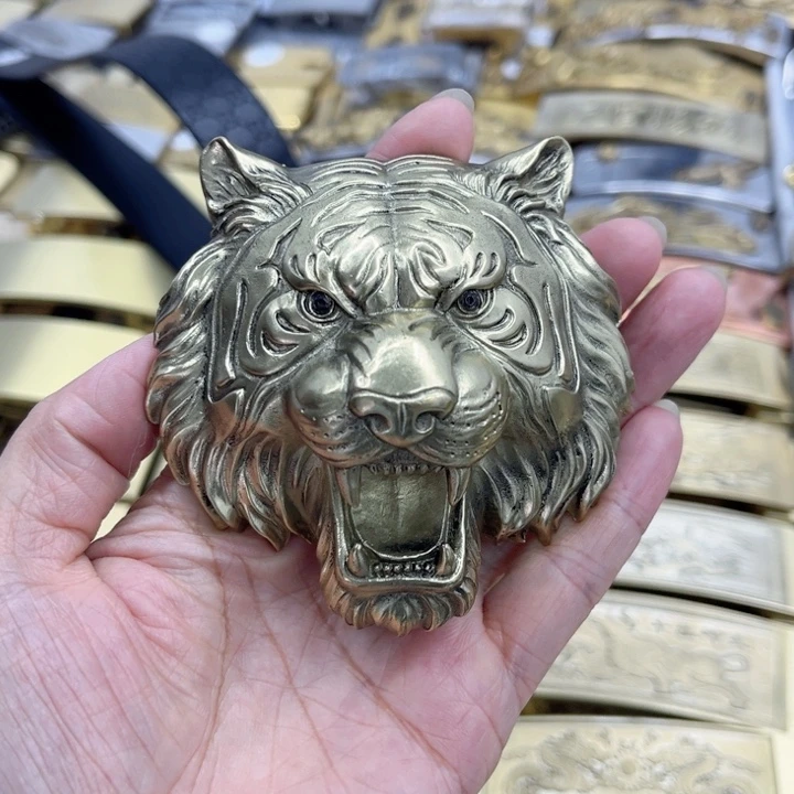 实心黄铜手工虎头4.0