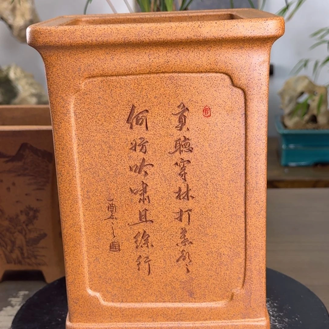 大***鸟紫砂花盆紫砂花盆