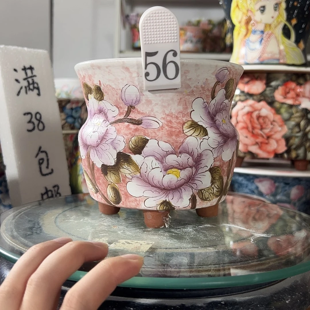景德镇手绘花盆幸运花盆
