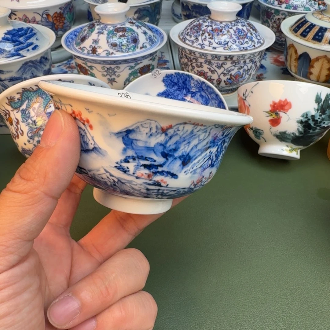 陶纯手工纯手绘茶具石头336