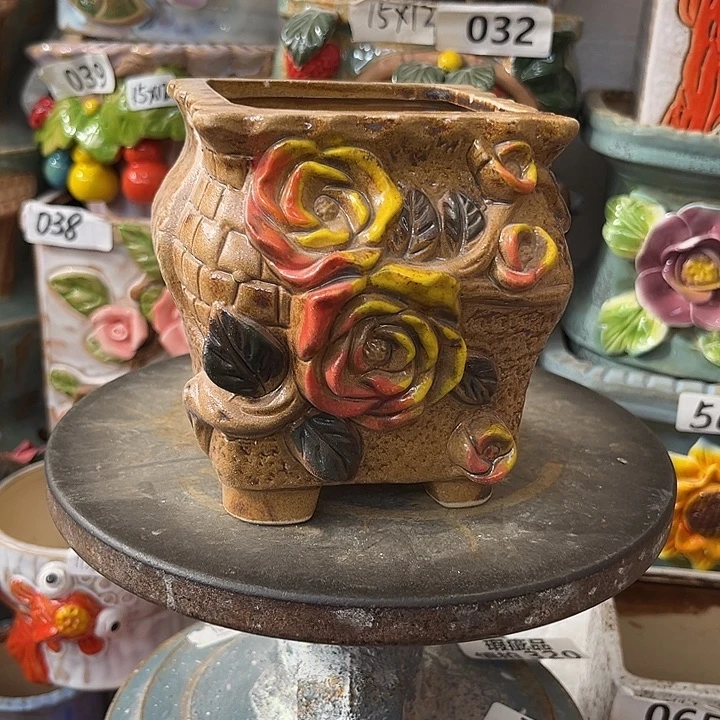 粗陶材质多肉花盆