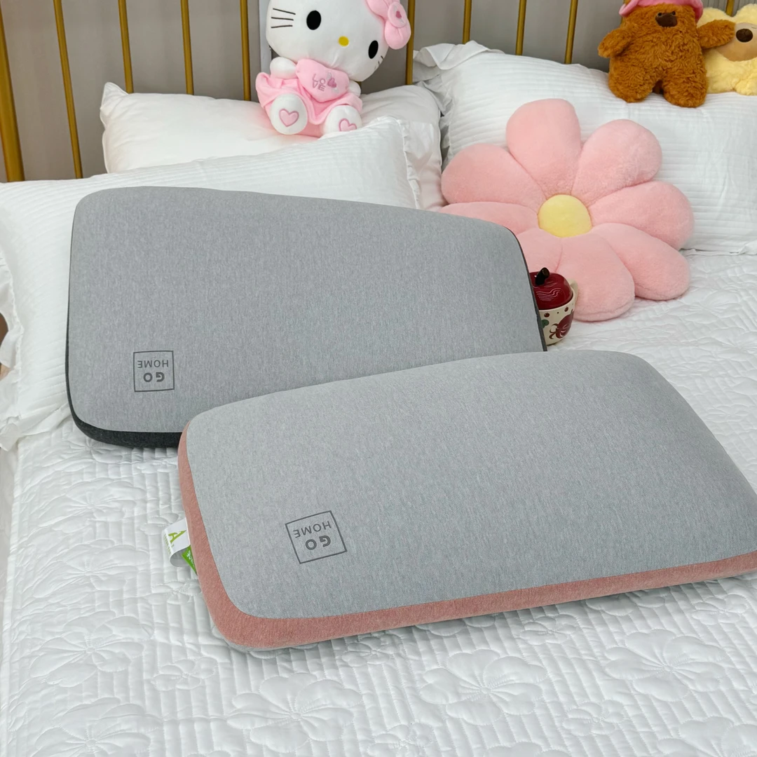 2025新品-升级天然乳胶枕亲肤深度睡眠护颈按摩枕防螨透气成人枕