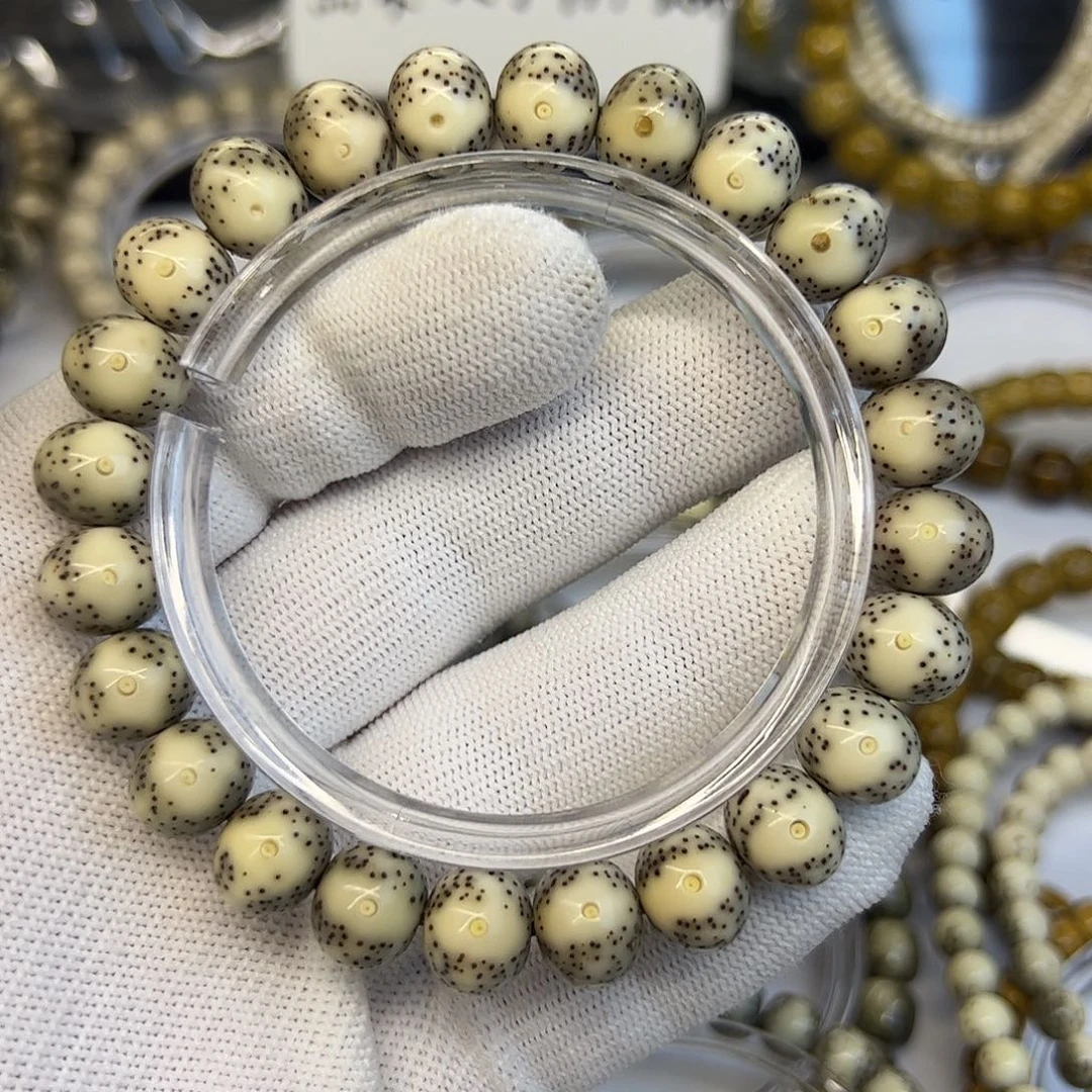 星月菩提手串苹果圆一线天留白11✖️9