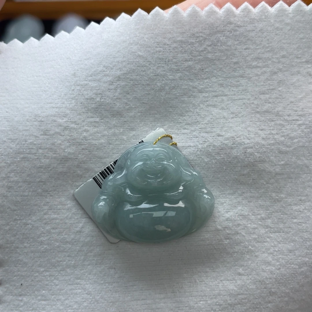翡翠未镶嵌颈饰佛公