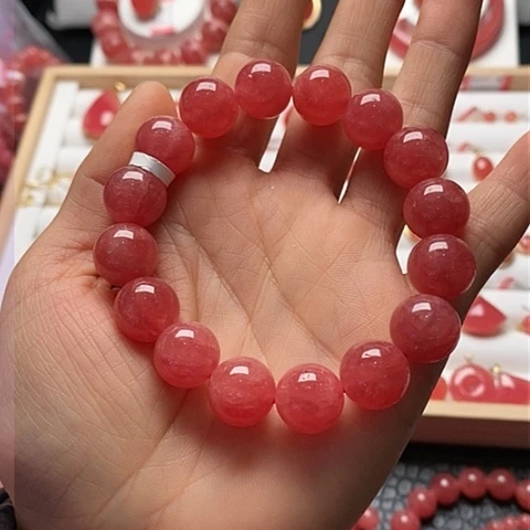 菱锰矿（红纹石）手绳未镶嵌