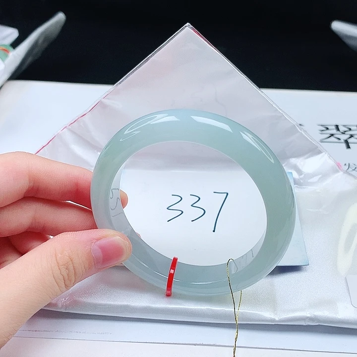 翡翠手镯未镶嵌缅甸天然a货手镯54+