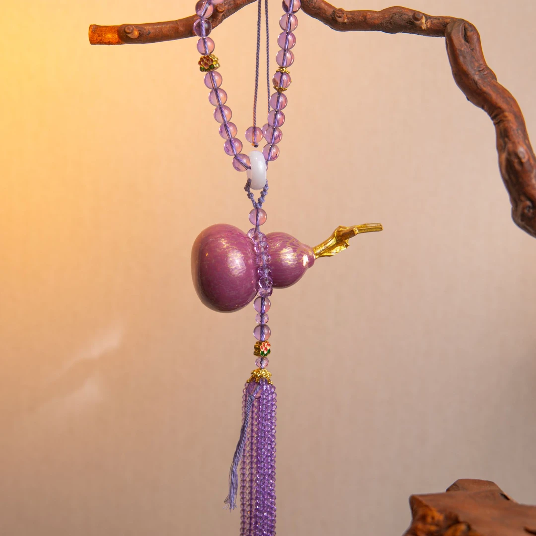天然大漆葫芦彩色手持珠串包挂中式复古流苏挂件车挂中国风