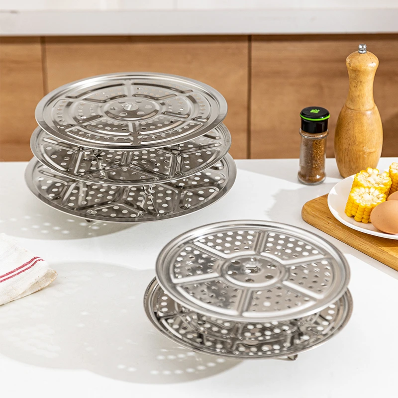 摩登主妇蒸盘304不锈钢蒸片通用蒸架家用隔层蒸格蒸锅篦子蒸笼屉