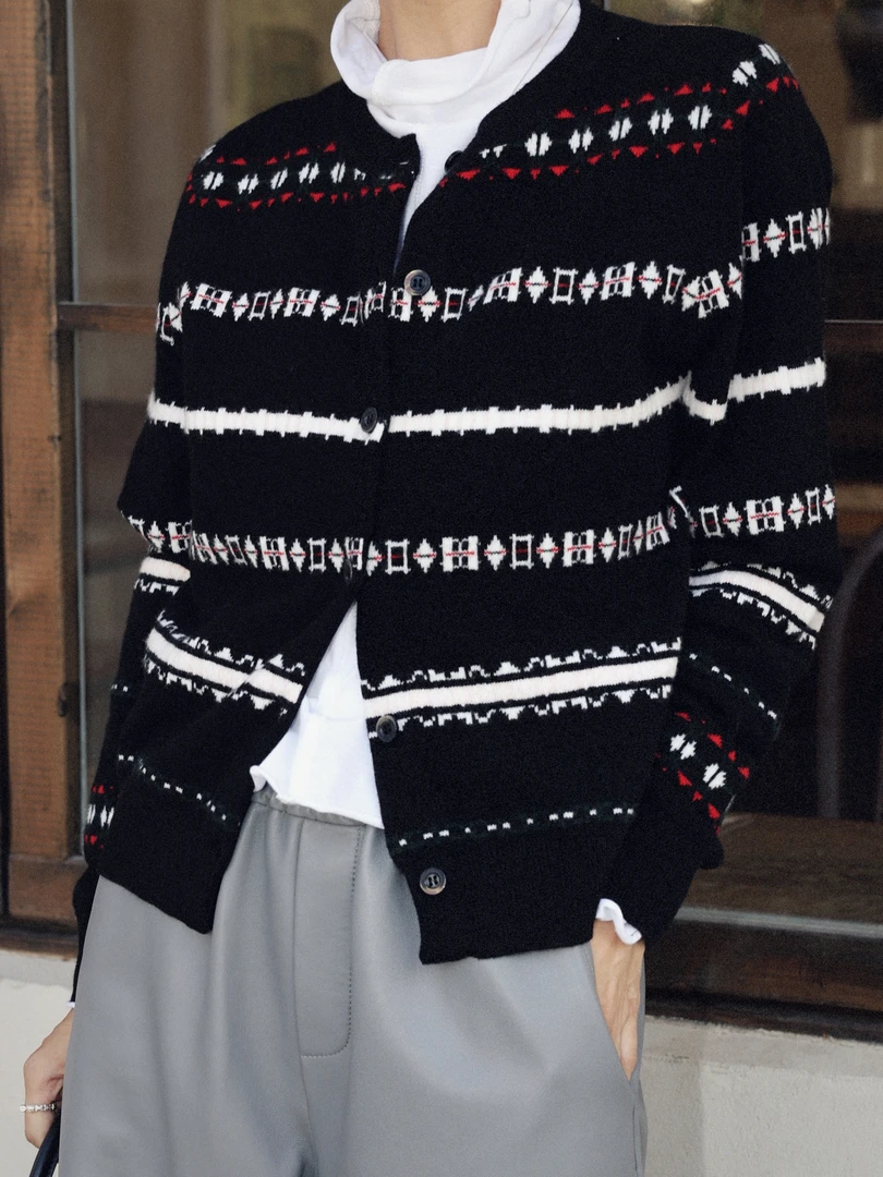 TT设计师【星河遐想】日系高级感费尔岛提花羊毛针织衫TT191032