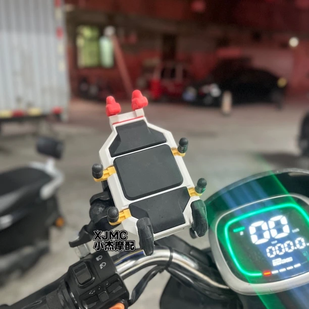 摩托车八爪鱼减震手机支架防震电摩电动车导航手机支架彩色防盗