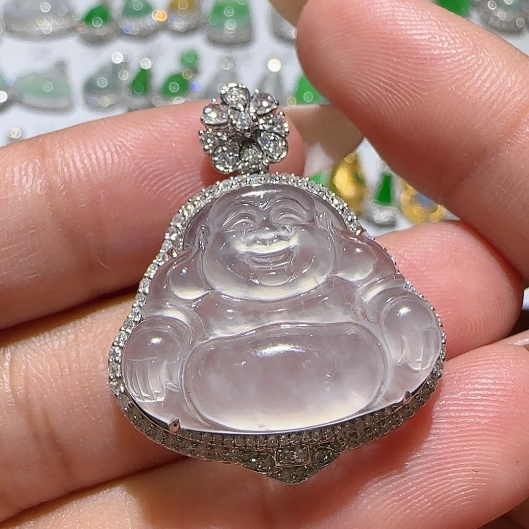 【闪购商品】颈饰18K金镶嵌翡翠天然