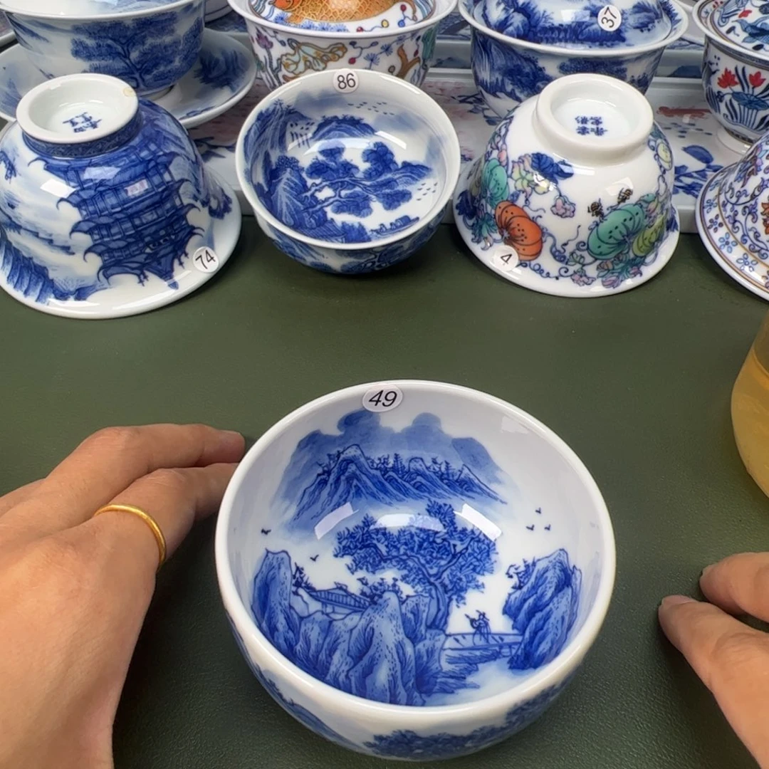 景德镇纯手工纯手绘茶具木木49