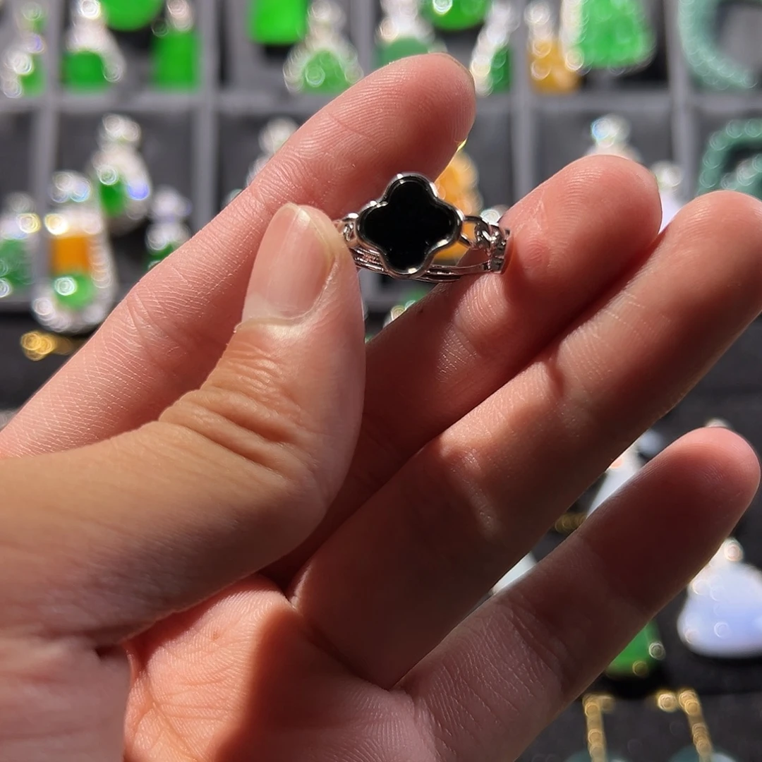 翡翠银S925镶嵌戒指