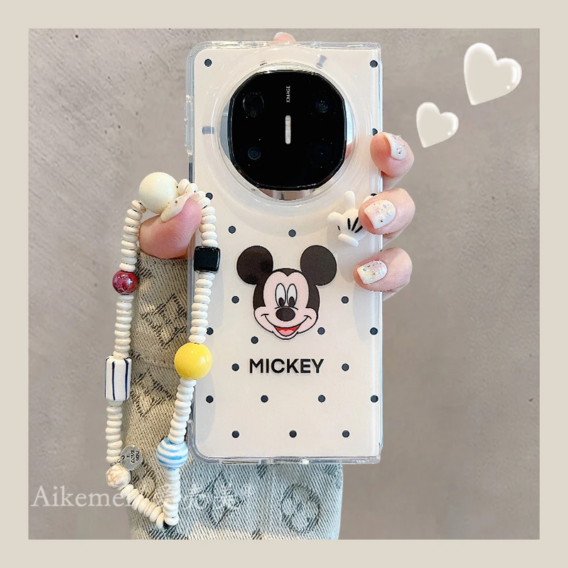 适用华为mateX6折叠屏手机壳matex5典藏版波点米奇matex3立体手套