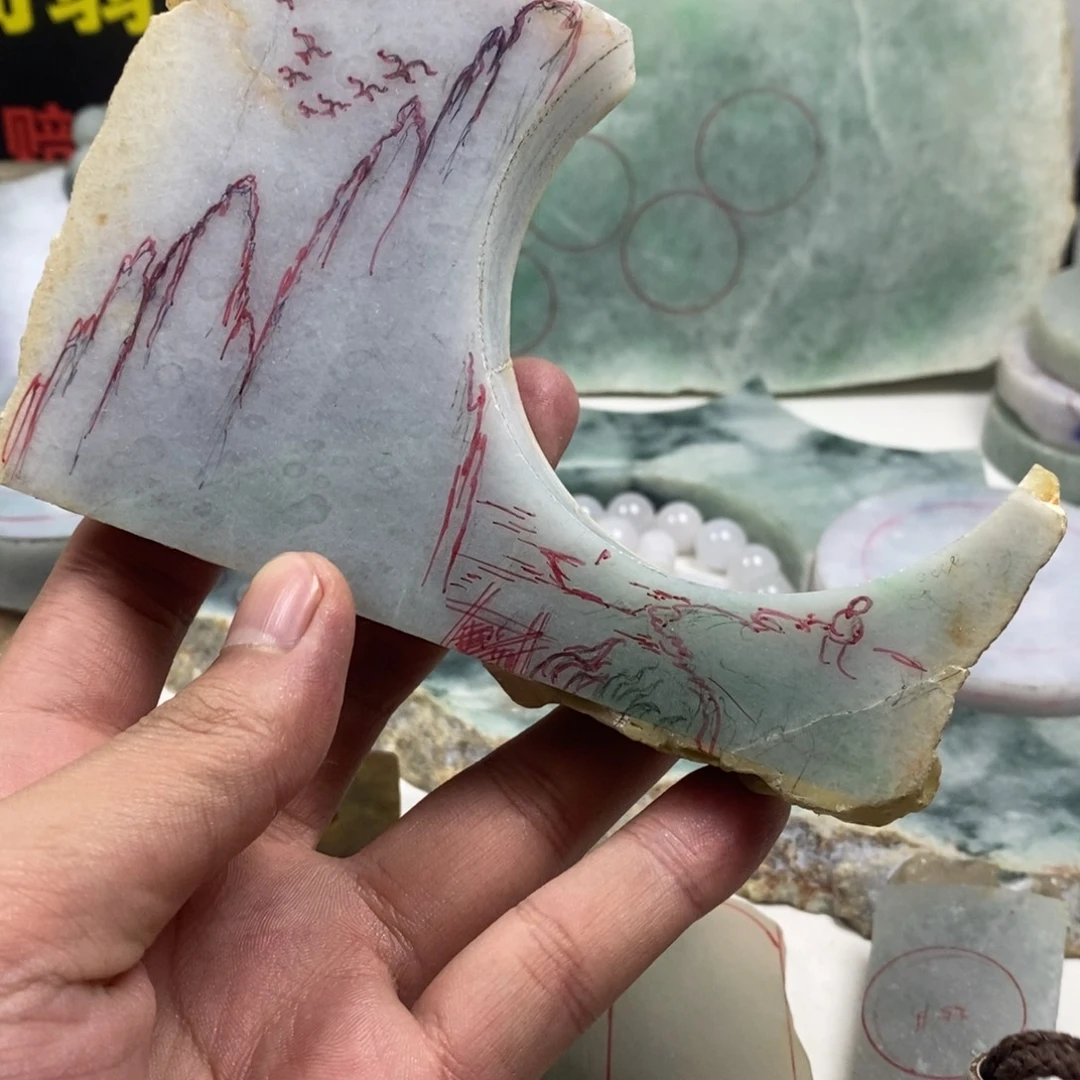 翡翠散珠天然缅甸翡翠a货16