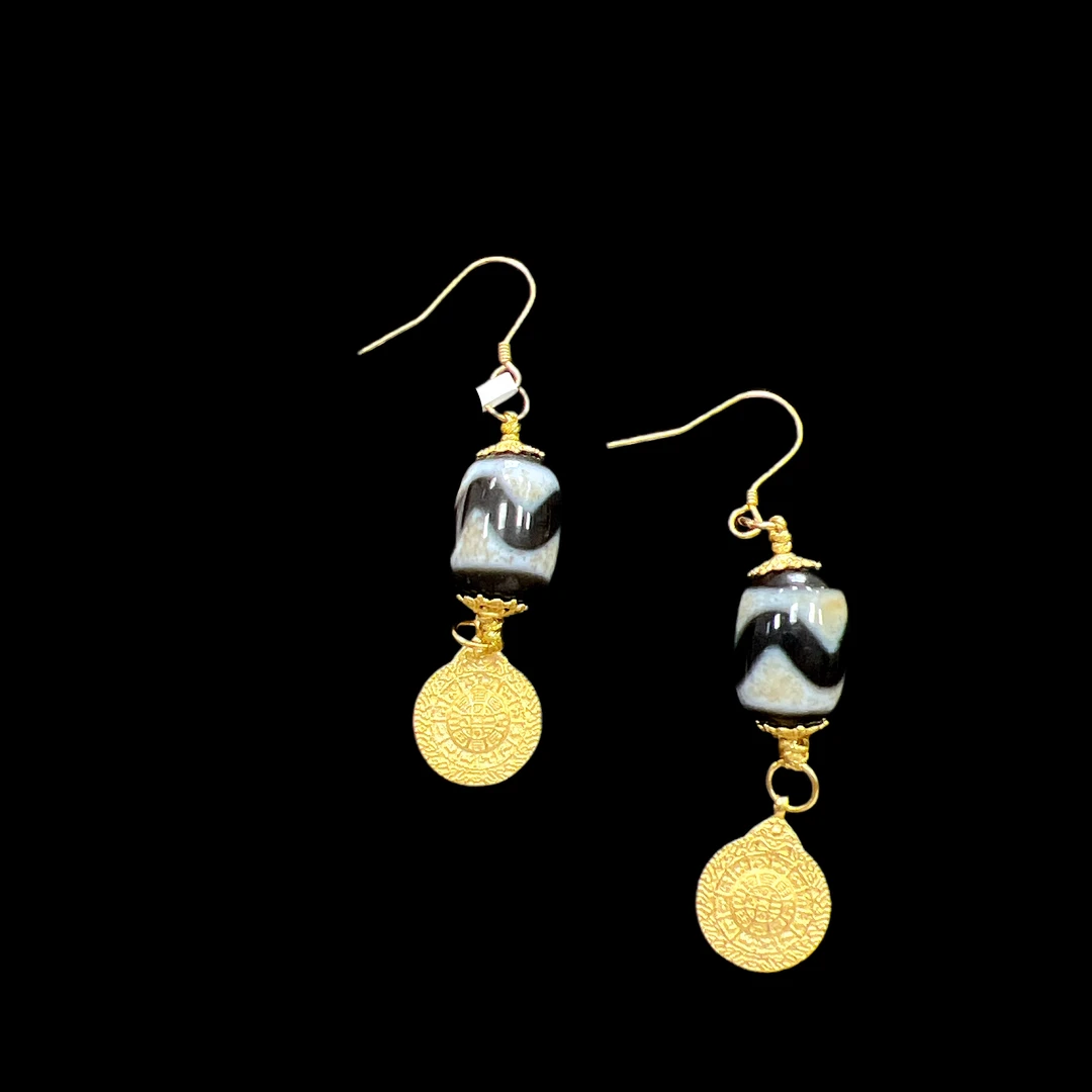 7318玛瑙耳坠孤品