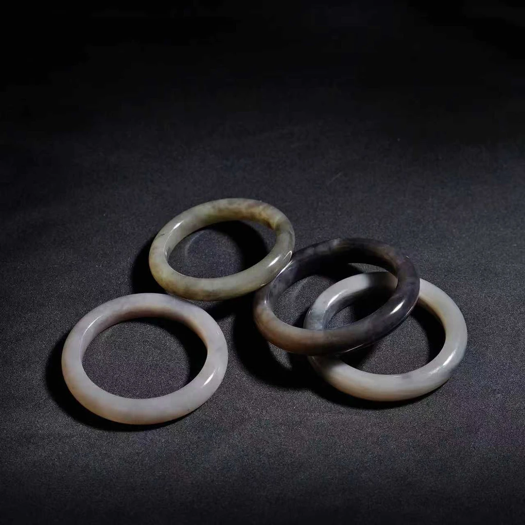 柚子来啦【烟紫手镯】天然和田玉手镯.多样性发一