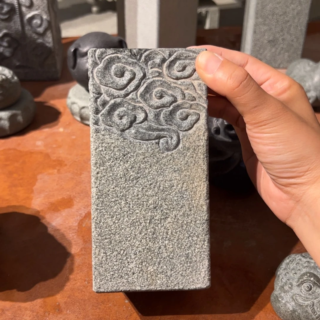 石材祥云柱摆件999999