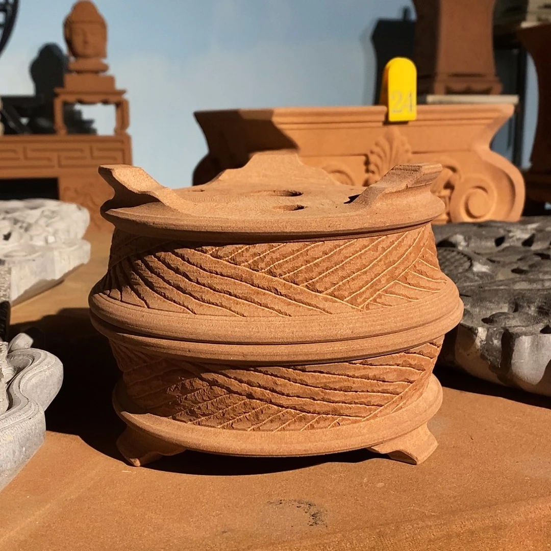 品格石器石头花盆