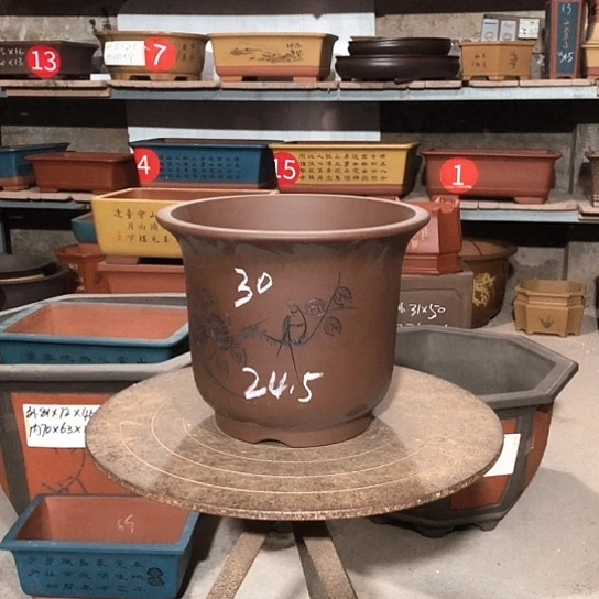 紫砂紫砂花盆包邮